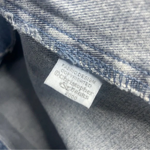 Vintage Y2K Rosette Crochet Denim Jacket - Picture 10 of 10